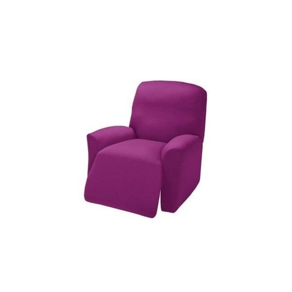 Madison Industries Madison JER-LGRECL-PU Stretch Jersey Large Recliner Slipcover; Purple JER-LGRECL-PU